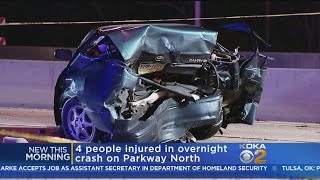 Overnight Crash Closes Northbound Lanes Of Parkway North