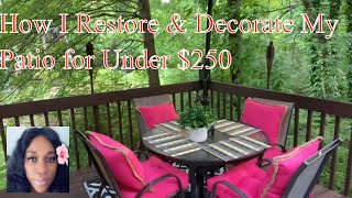 EXTREME Patio Makeover For Under $250 | Come Decorate My Deck With Me Episode 2 Final Reveal