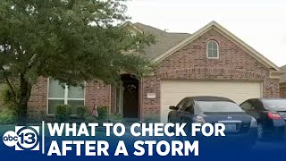 What do I check for after a storm?