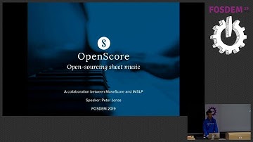 OpenScore presentation at FOSDEM 2019