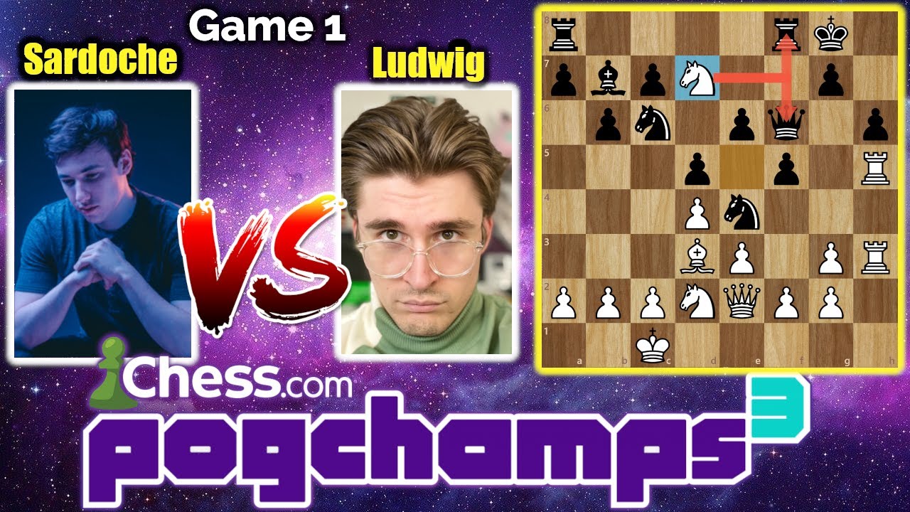 CHAMPIONSHIP SEMIFINALS Ludwig vs Sardoche Game 1 Recap | PogChamps 3 | Chess.com