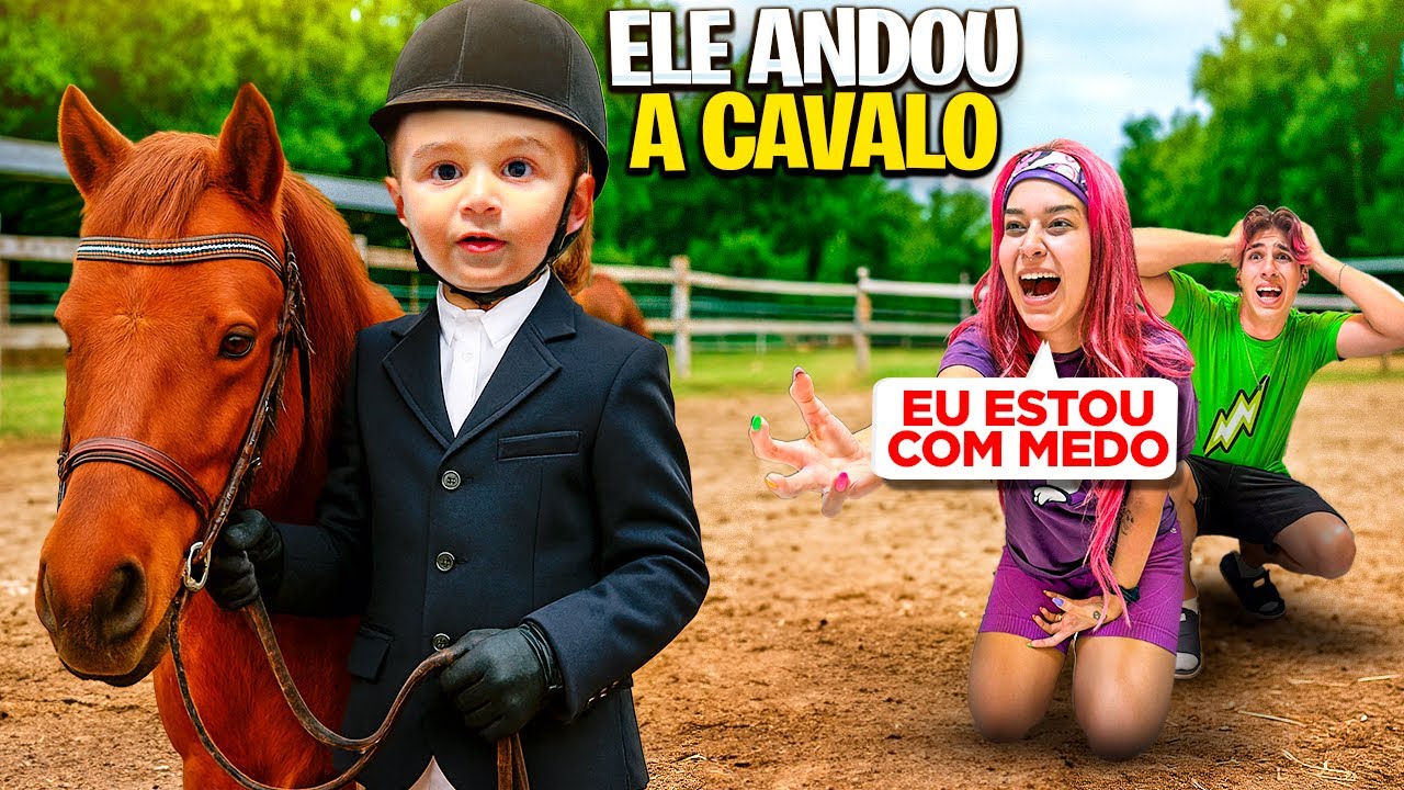 PRIMEIRA VEZ DO DAVI ANDANDO DE CAVALO *ele conseguiu? 