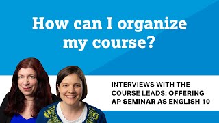 How can I organize my course?