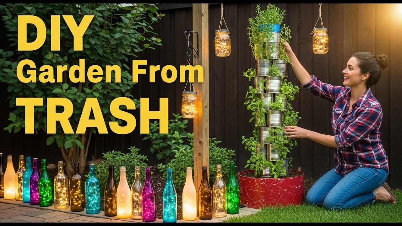 15 Stunning DIY Garden Ideas from Trash | Magical Upcycled Projects You’ll Love!