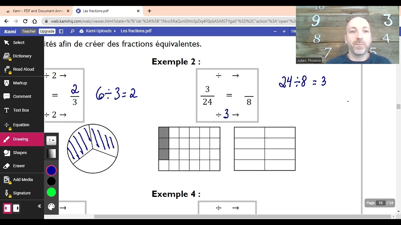 Présecondaire - Les fractions
