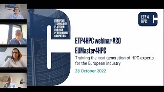 ETP4HPC Webinar - EUMaster4HPC - 28/10/2022