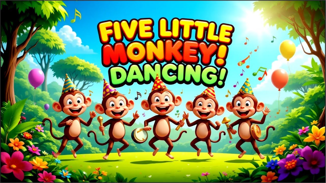 Five Little Monkeys - Fun Nursery Rhyme for Kids | Sing Along! - YouTube
