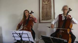 Robert de Visee Prelude from Suite D minor, arr. in G minor - Cello Duo: Ella J. & Georg Mertens