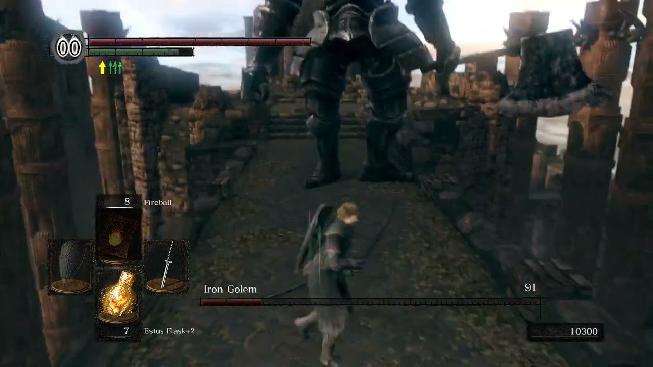 matando o iron golem do dark souls ao som de in the end do linkin park