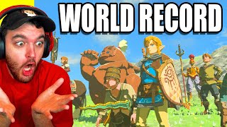 Tears of the Kingdom - FIRST SUB HOUR ANY% WORLD RECORD SPEEDRUN! (WR Reaction)