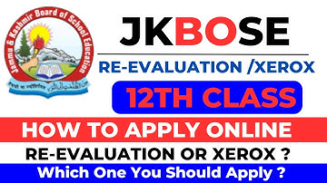 JKBOSE 12th Revaluation / Xerox  Forms Fee & Date Apply Online | Student Wings #jkbose #jkbosetoday