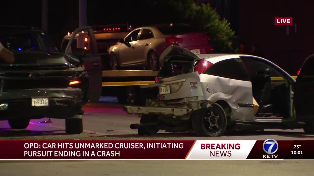 Omaha police say driver crashes at S. 24th and F after chase - YouTube