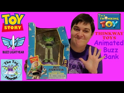 1995 トイストーリー　エレクトロニックバンク　アンティークアメトイ 1995 Toy Story Buzz Lightyear Electronic Talking Bank Thinkway