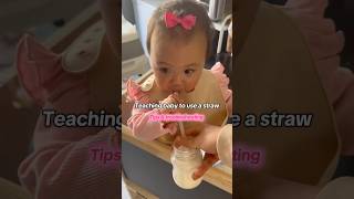 Baby Using Straw Tips