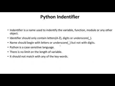 Python Identifiers | Lecture 2 | Python for absolute beginners