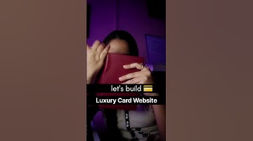 Luxury Credit Card Website Build (React + Modern UI) 💳✨ | Web Design From Scratch #webdevelopment