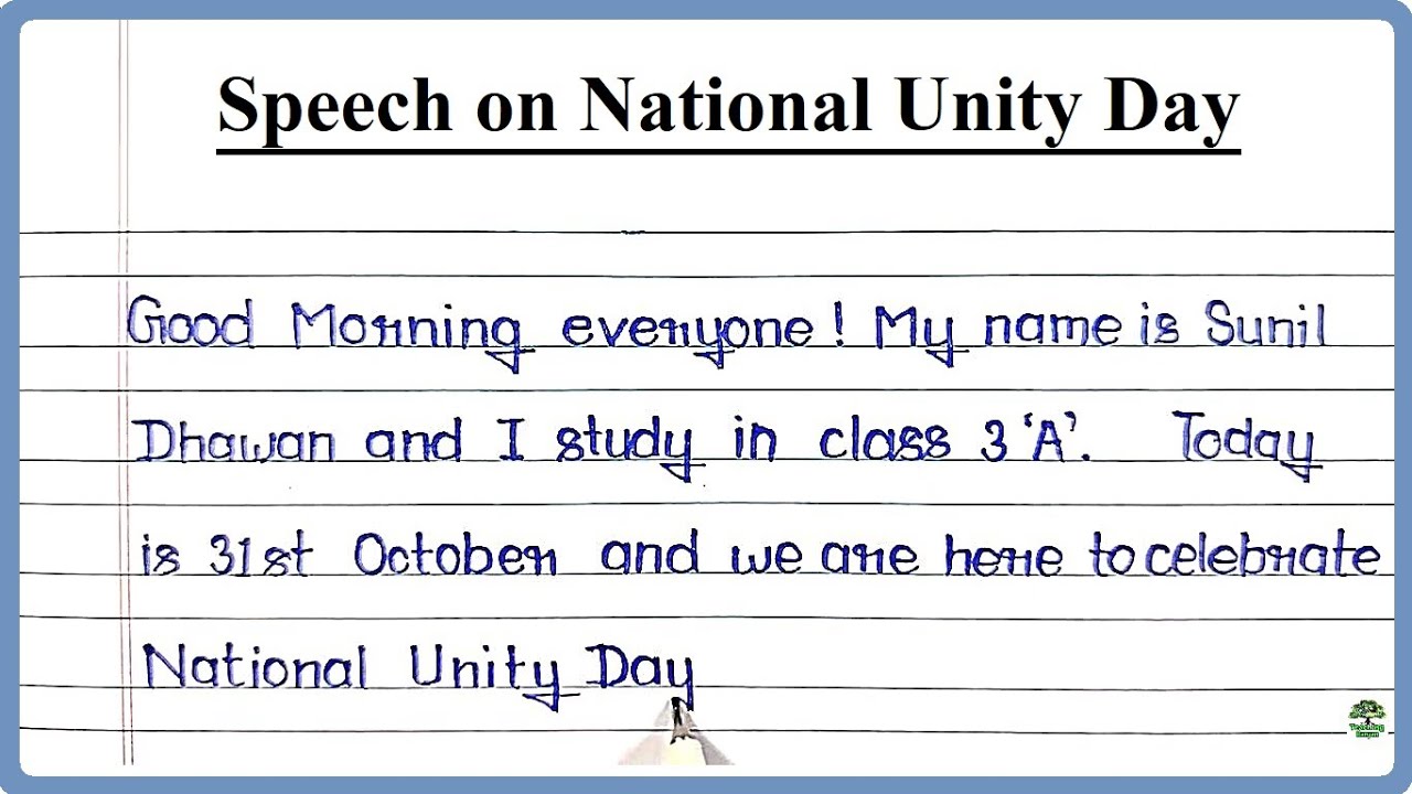speech on national unity day