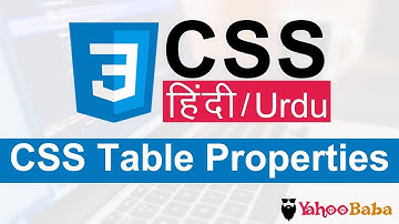 CSS Table Properties Tutorial in Hindi / Urdu