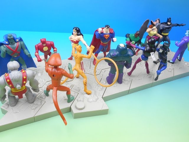 2004 DC JUSTICE LEAGUE vs VILLAINS SET OF 14 JACK IN THE BOX