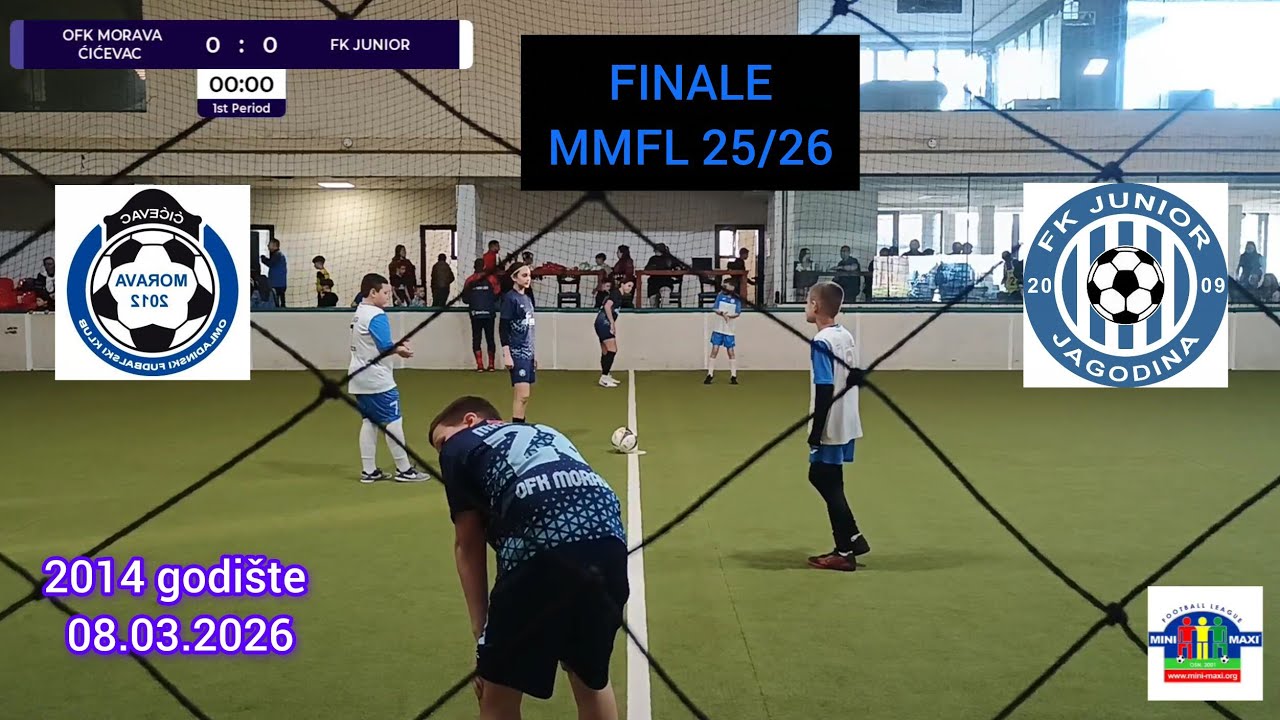 OFK MORAVA ĆIĆEVAC -GFK JUNIOR 4:2(2:0)-FINALE MMFL 25/26 +treća revijalna 0:0-2014 godište.