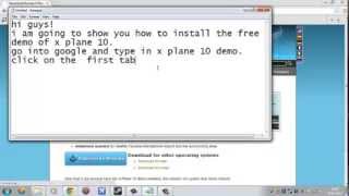 how to install a free demo of x plane 10.