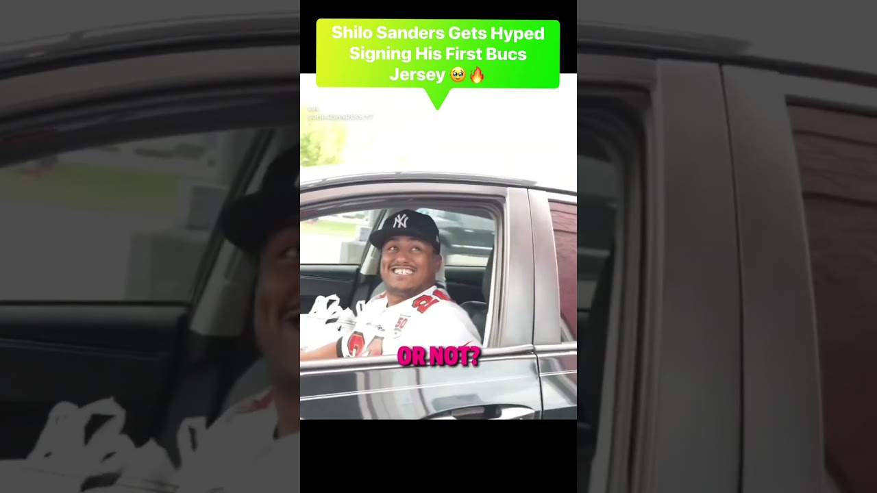 Shilo Sanders Gets Hyped Signing His First Bucs Jersey 🔥 