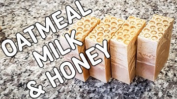 Making & Cutting Oatmeal Milk & Honey Cold Process Soap | Sinfully Scented