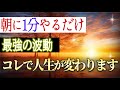 朝やるだけで人生かわる幸運体質に!最強波動を手に入れて下さい。知らないと人生損します。