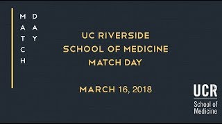 Match Day 2018 - Uc Riverside School Of Medicine
