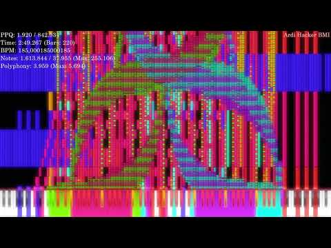[Black MIDI] Tau 3 The Merge Song new version | 18.58 million notes