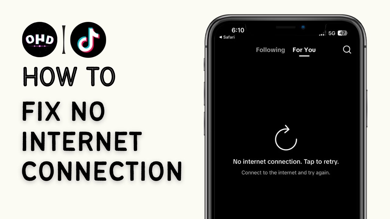 How to Fix TikTok No Internet Connection on iPhone - YouTube