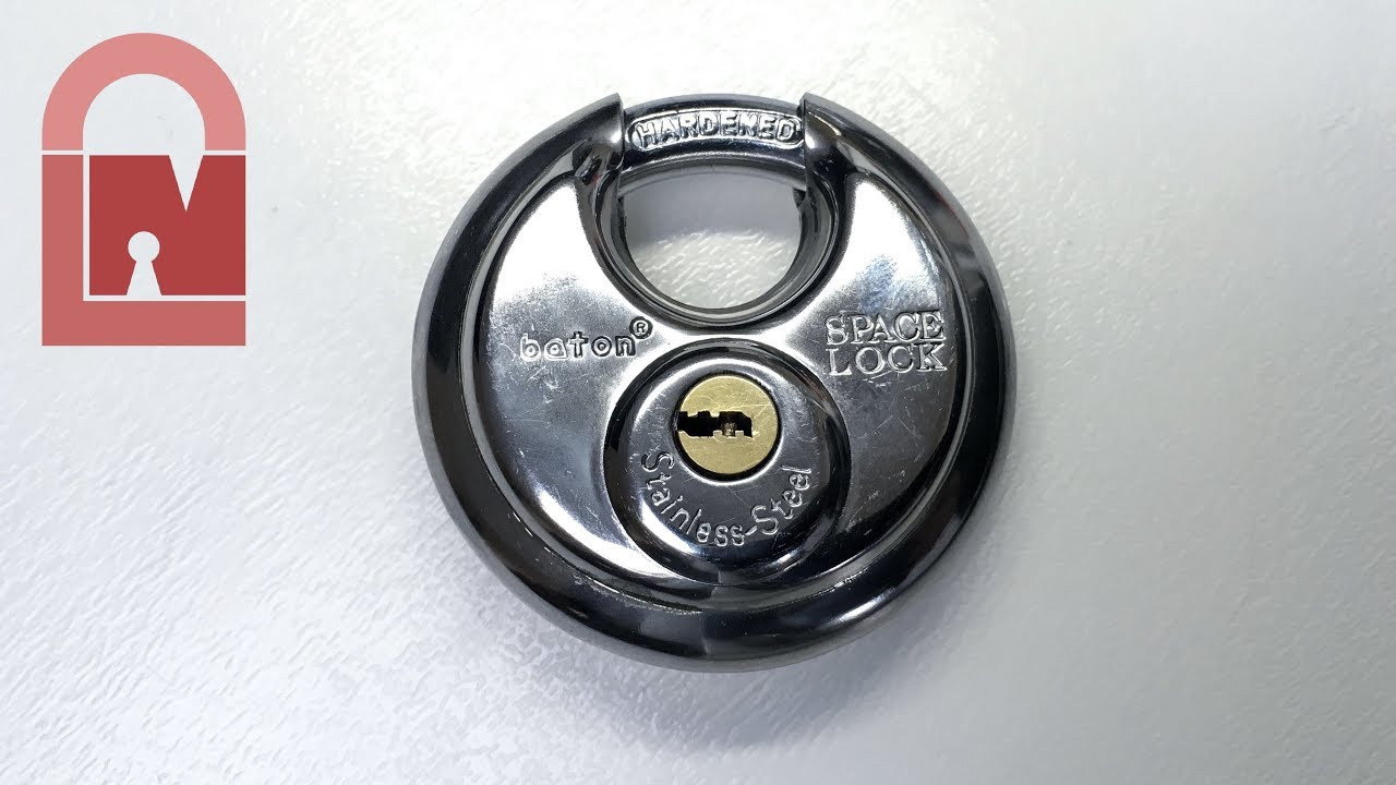 (305) Baton 'Space Lock' Dimple Discus Padlock Picked