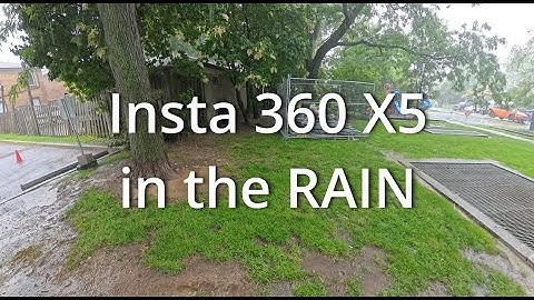 Insta 360 X5 in the RAIN #insta360x5 #umbrella #rain