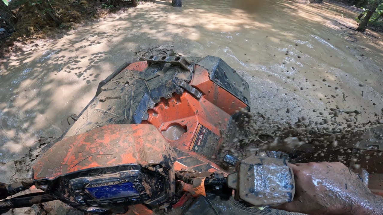 (Part4) Indian Mountain ATV - Too Deep! Stuck In A Mud Pit!!! - Sportsman 1000 S