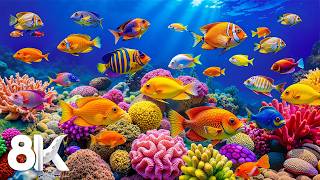 Aquarium 8K VIDEO ULTRA HD - Colorful Fish Swimming in Beautiful Coral Reef Paradise #23