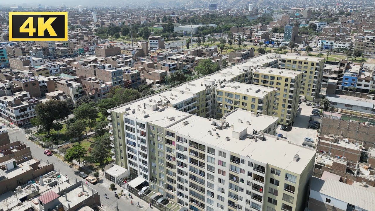 【4K】Así se ve "LOS OLIVOS" 🌳 desde un Drone 4K | LIMA PERÚ