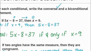 Geometry: Section 2.4- Biconditional Statements