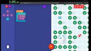 Santa Tracker speedrun, Code Lab in: 1:56