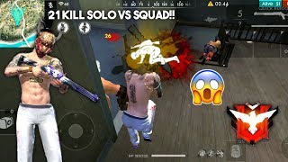 RUDI GMG NGAMUK DI RANK SOLO VS SQUAD LANGSUNG KILL 21!!