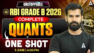 RBI Grade B 2026 | RBI Grade B Complete Quants in One Shot | By Rahul Meena