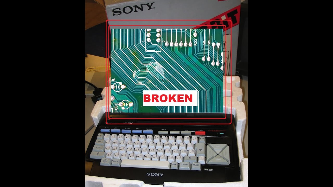 SONY HB 10P MSX VINTAGE COMPUTER MOTHERBOARD REPAIR AND GAMES IN