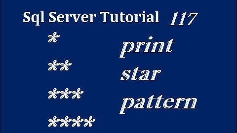 Print star patterns in SQL Server