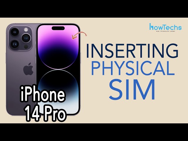 iPhone 14 PRO - How to Insert and Set up PHYSICAL SIM card | Howtechs #iphone14pro class=