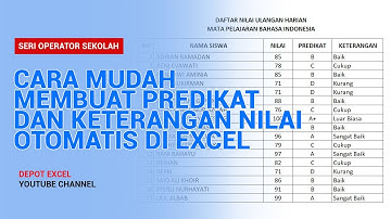 Cara Mudah Membuat Predikat dan Keterangan Nilai Otomatis di Excel