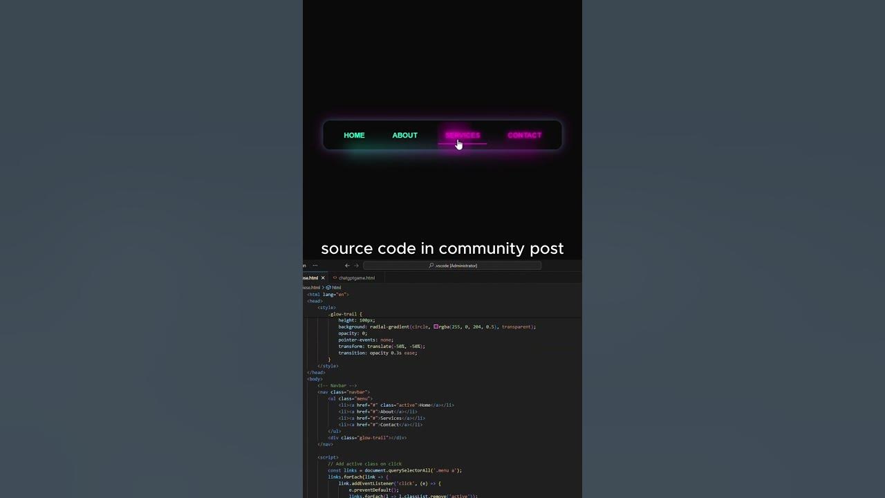 Ultra-Stylish Sci-Fi Navbar – Futuristic UI with HTML, CSS & JS 🚀 # ...