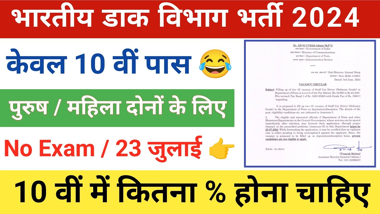 India Post GDS MTS Postman Recruitment 2024 New Updates | GDS New Vacancy Update | GDS 2024 Vacancy