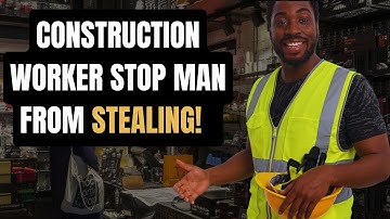 Caught in the Act: Construction Worker Shuts Down Thief😳😳