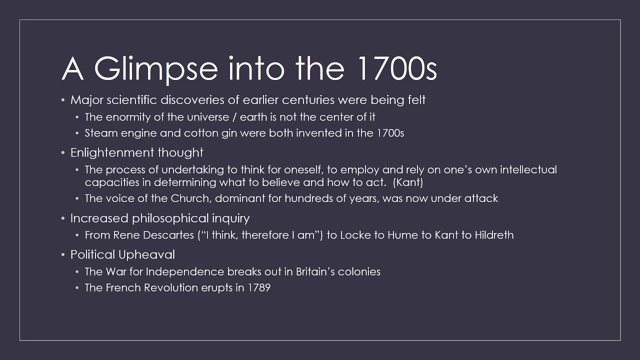 18th & 19th C Upheaval