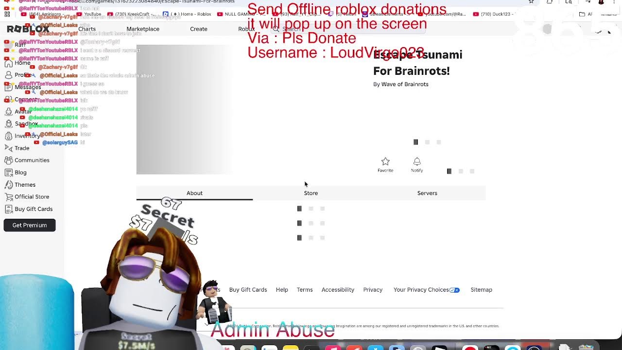 Admin Abuse War  (escape tsunami for brainrots VS Steal a Brainrot
