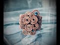 Loom weaving a copper wire ring - Flatwearable Artisan Jewelry